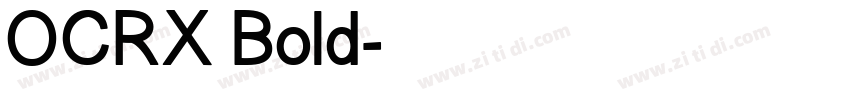 OCRX Bold字体转换